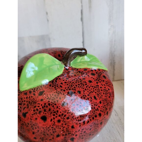 Vintage ceramic large red apple fruit home decor figure - Picture 6 of 7